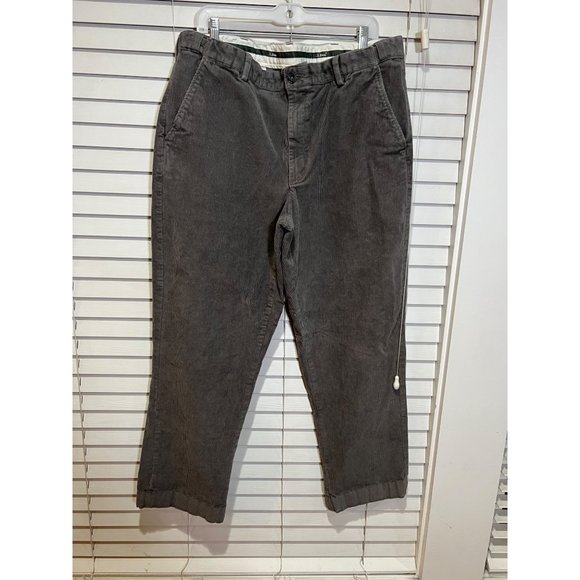 L.L. Bean Corduroy Gray Mens Comfort Waist‎ Pants - Size 38x32 - Picture 1 of 5